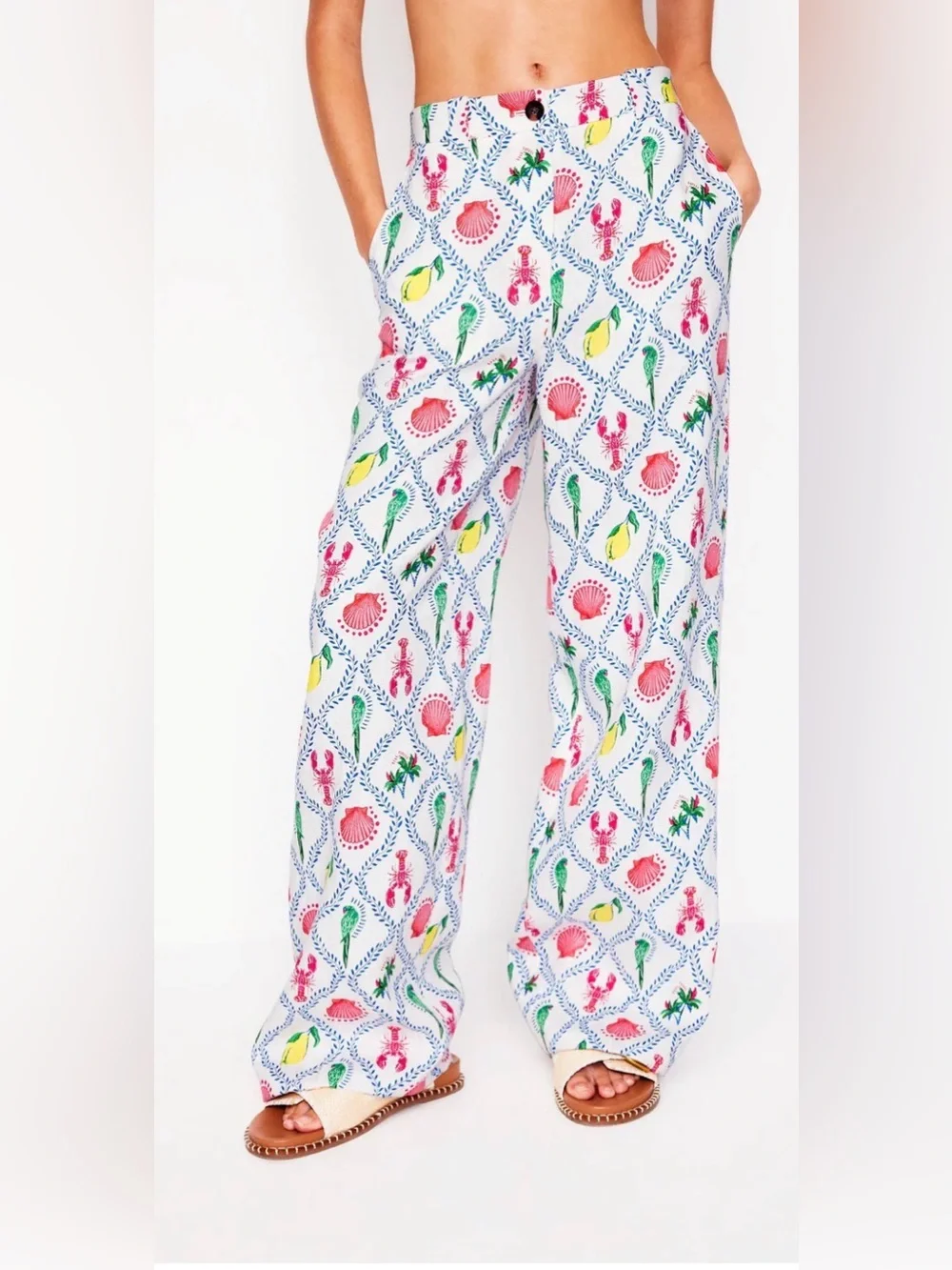 Boden Westbourne Linen Pants - Picture 1 of 5